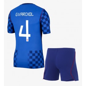 Dětské fotbalový komplet Chorvatsko Josko Gvardiol #4 Venkovní košile MS 2026 Krátkým Rukávem